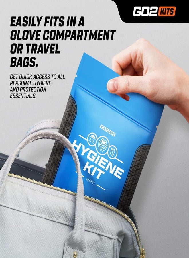 Go2Kits Ultimate Travel Toiletry & PPE Kits, Hygiene Kit with Shaving Supplies & PPE for Travel, Business & Charity with Reusable Toothbrush, Bath Soap & Other Essential Toiletries, 1-Pack (GO200) - Image 5